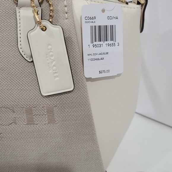 💗SOLD - SOLD ON AMAZ ⭐COACH Horse &Carriage Jacquard Elise Satchel 0669 - Picture 5 of 16